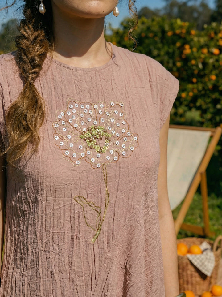 Mahagony Embroidered Tunic for Women