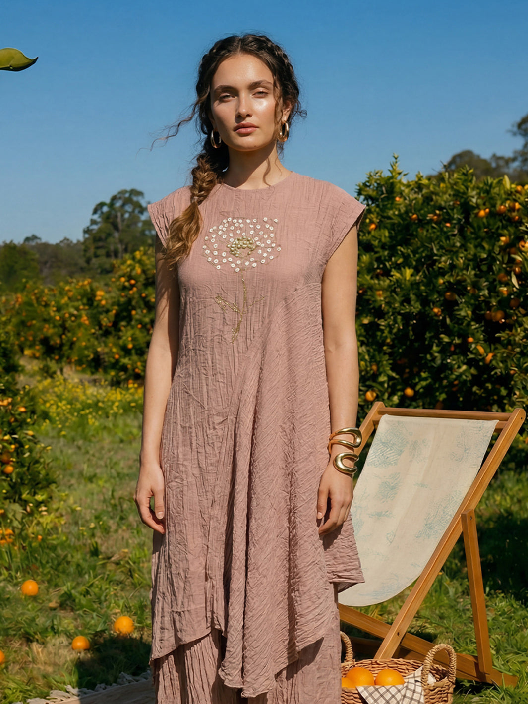 Mahagony Embroidered Tunic