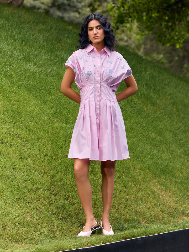 Floral embroidered dress