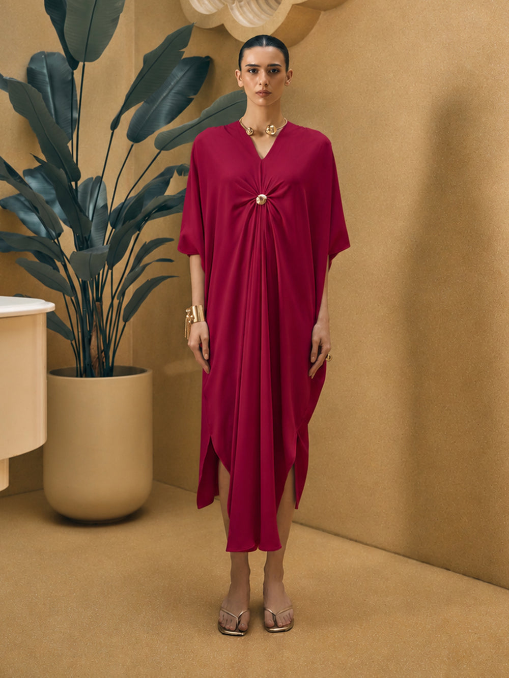 Crystalline Red Kaftan