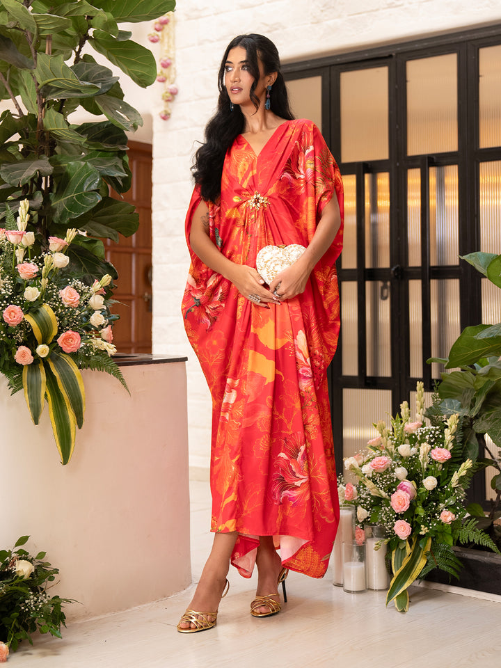 Pink Floral Kaftan