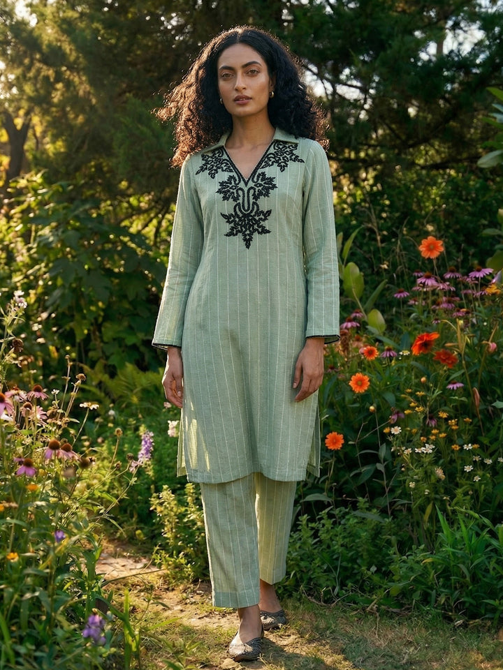Embroidered Stripe Tunic