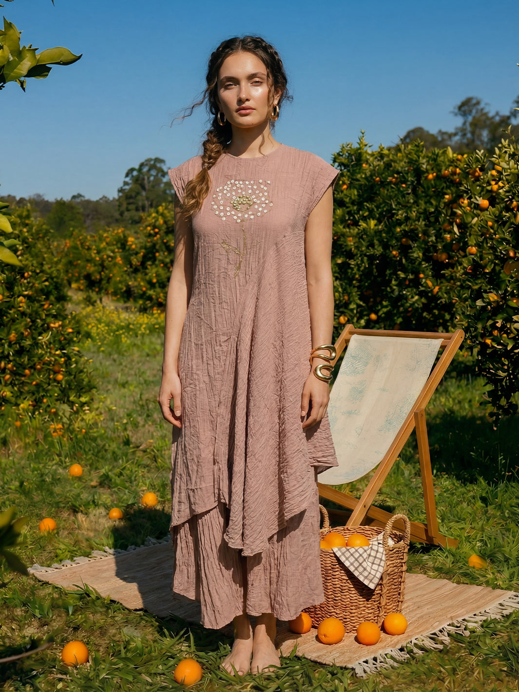 Mahagony Embroidered Tunic