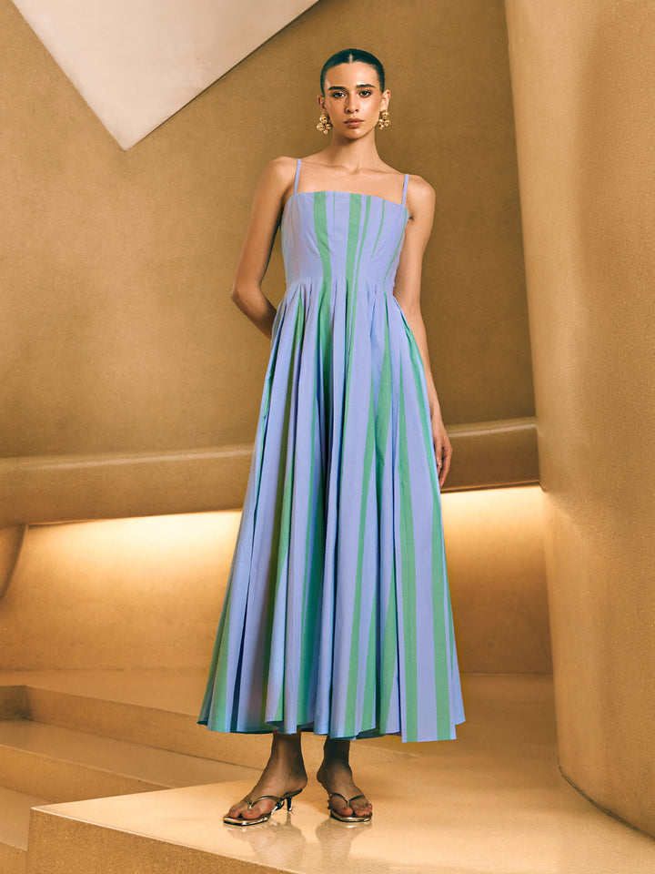 Strappy Maxi Stripe Dress