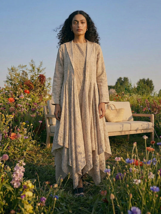 Cinnamon Cotton Asymetric Cape