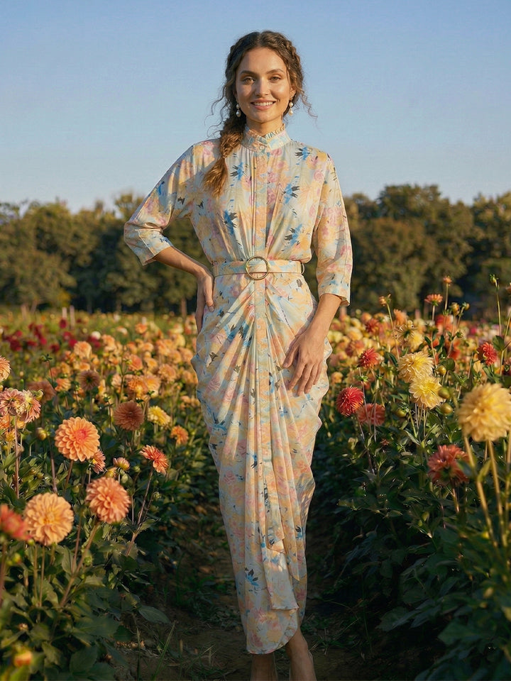 Summer Waldorf Pleated Gown