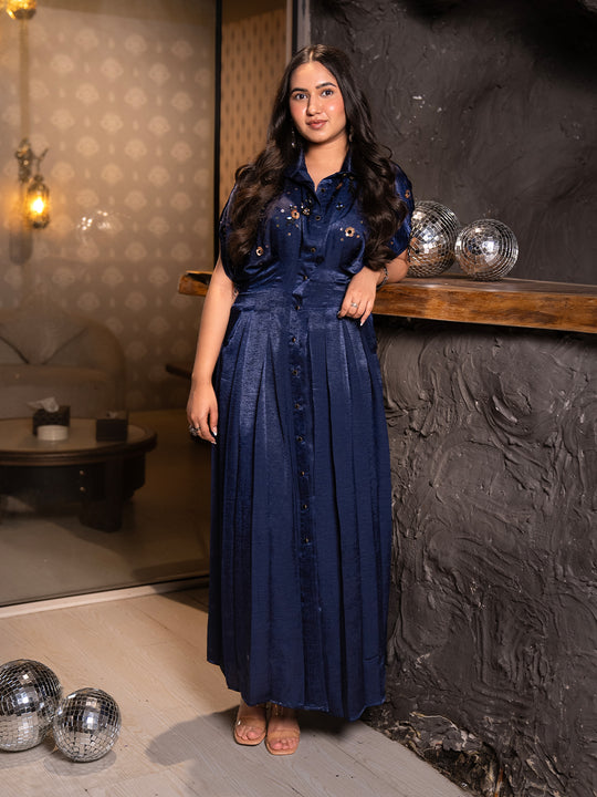 Titan Embroidered long Dress