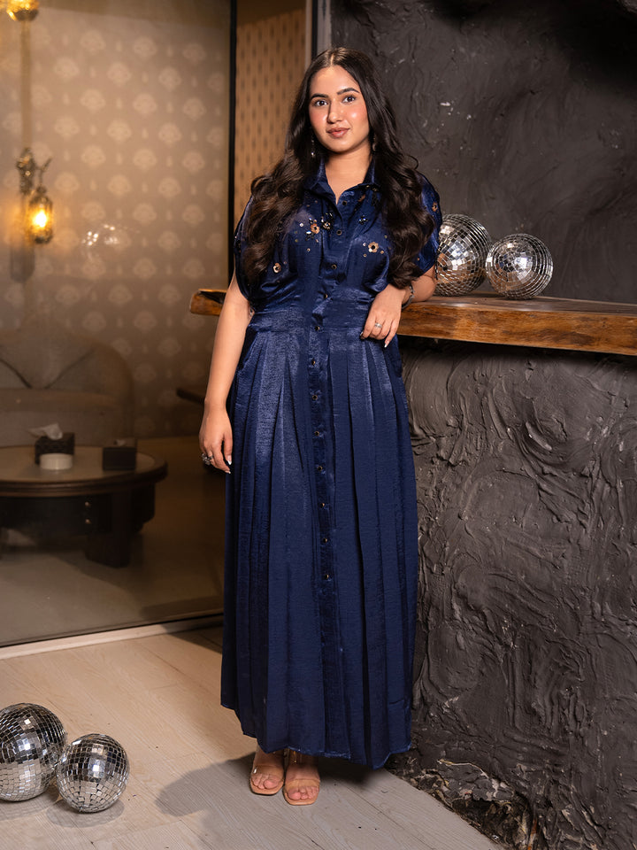 Titan Embroidered long Dress