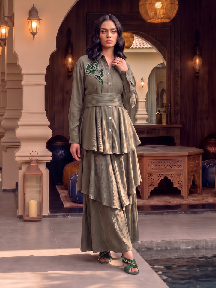 Folie Hand-Embroidered Layered Co-ords