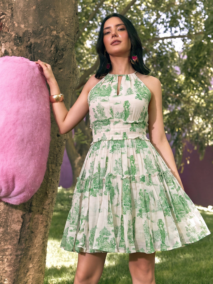 Giverny Toile Short Dress
