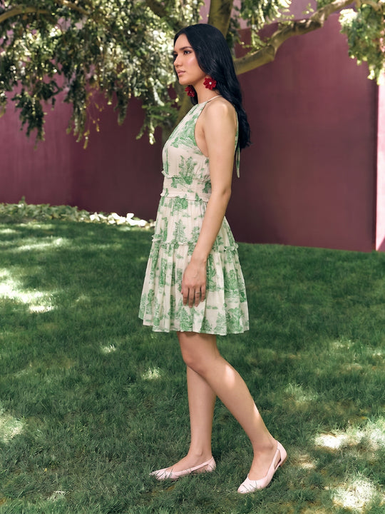 Giverny Toile Short Dress