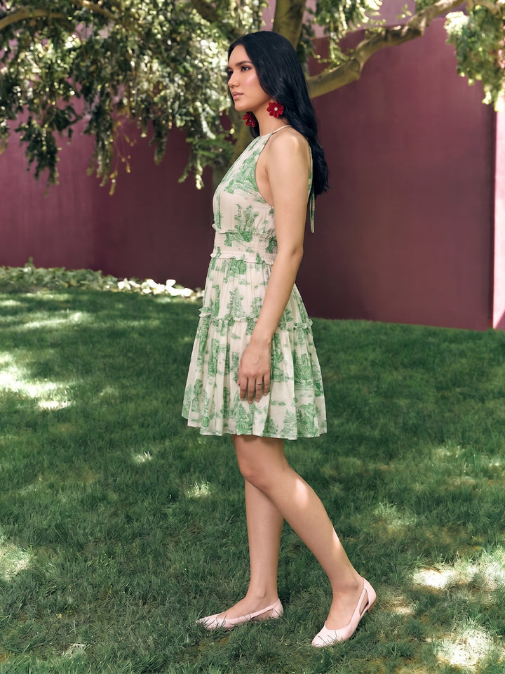 Giverny Toile Short Dress