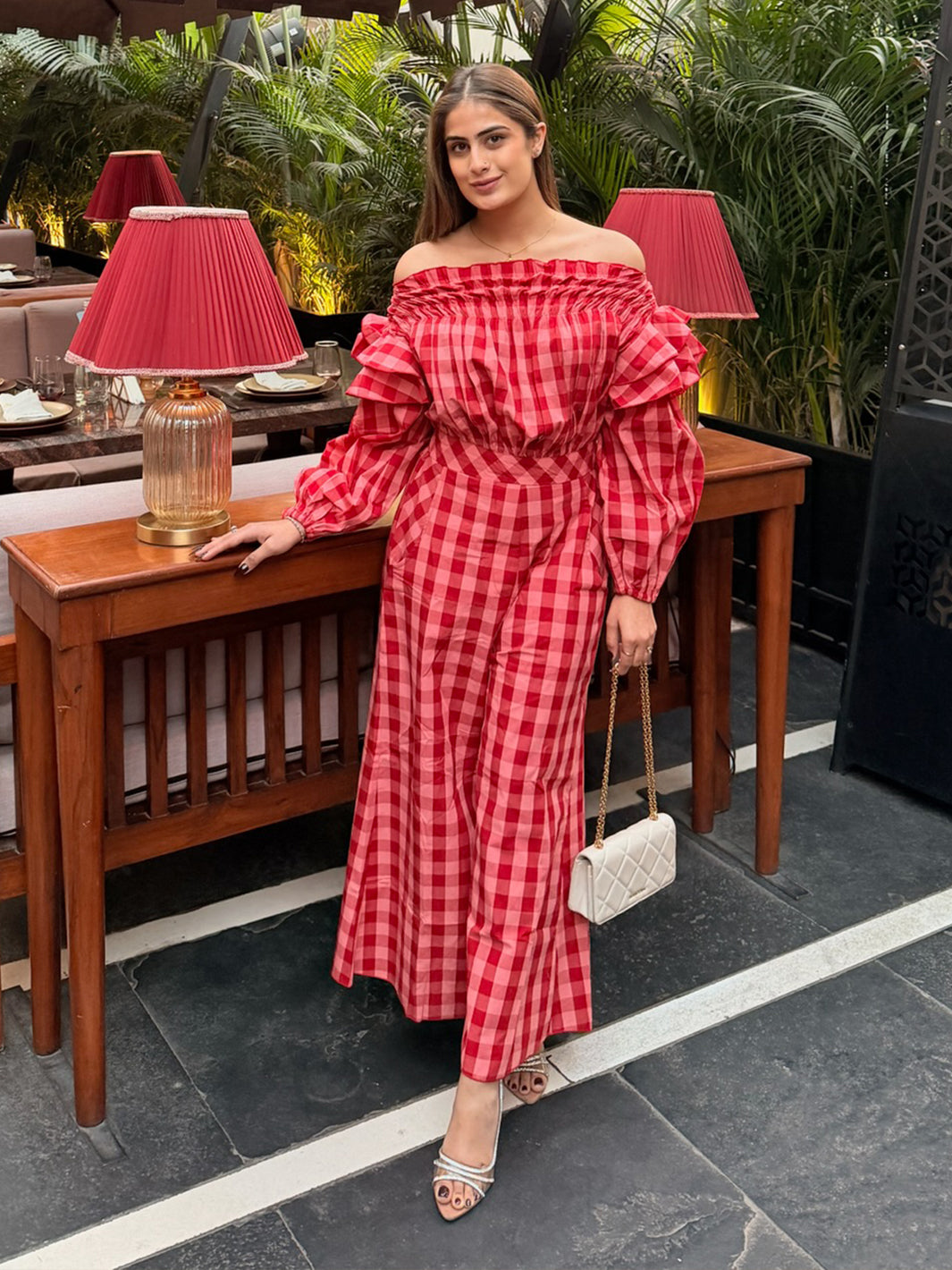 Berry Chess Jumpsuit