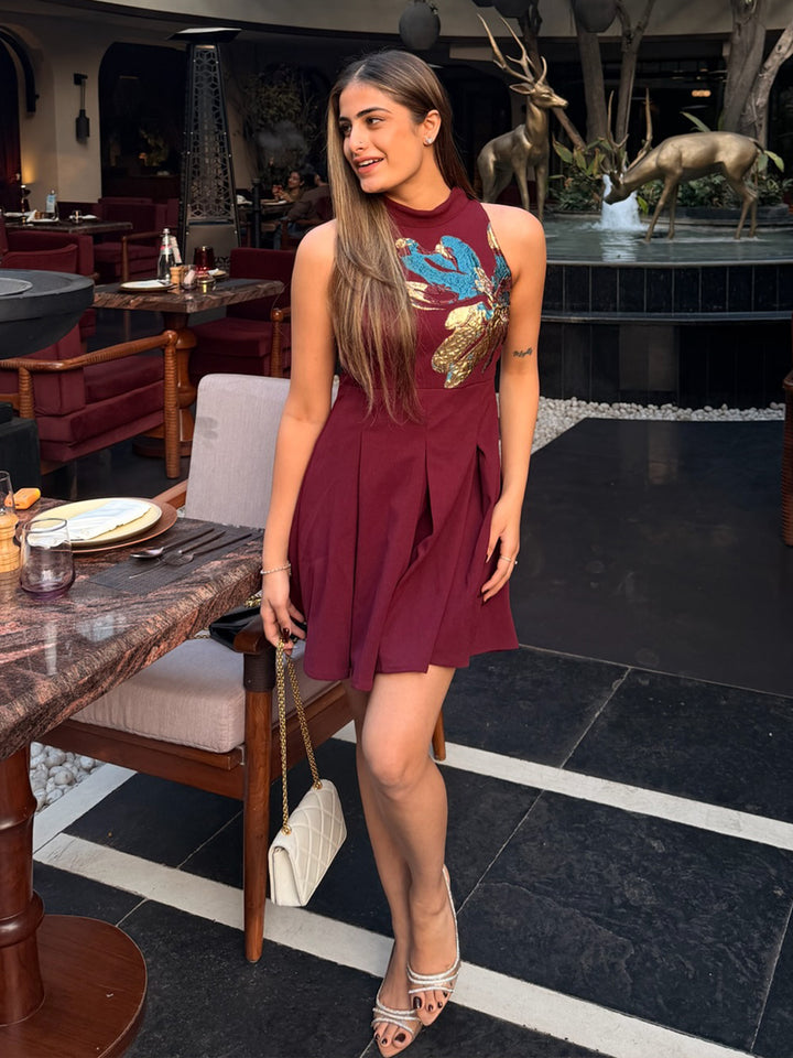 Patch Short Dress