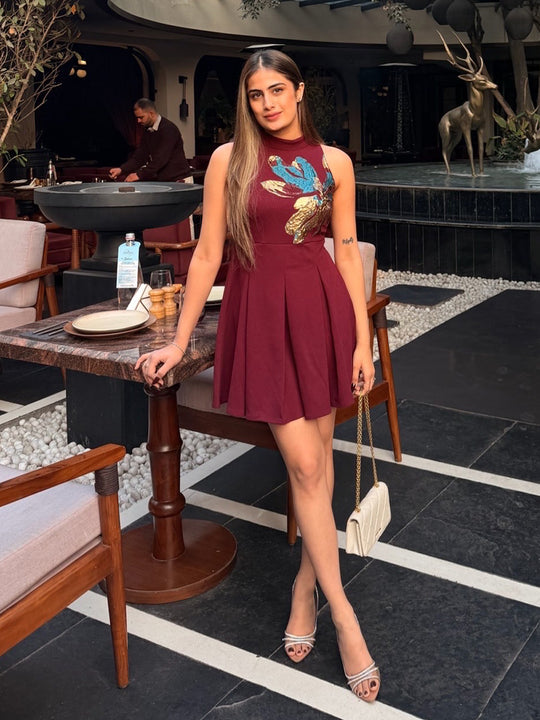 Patch Short Dress