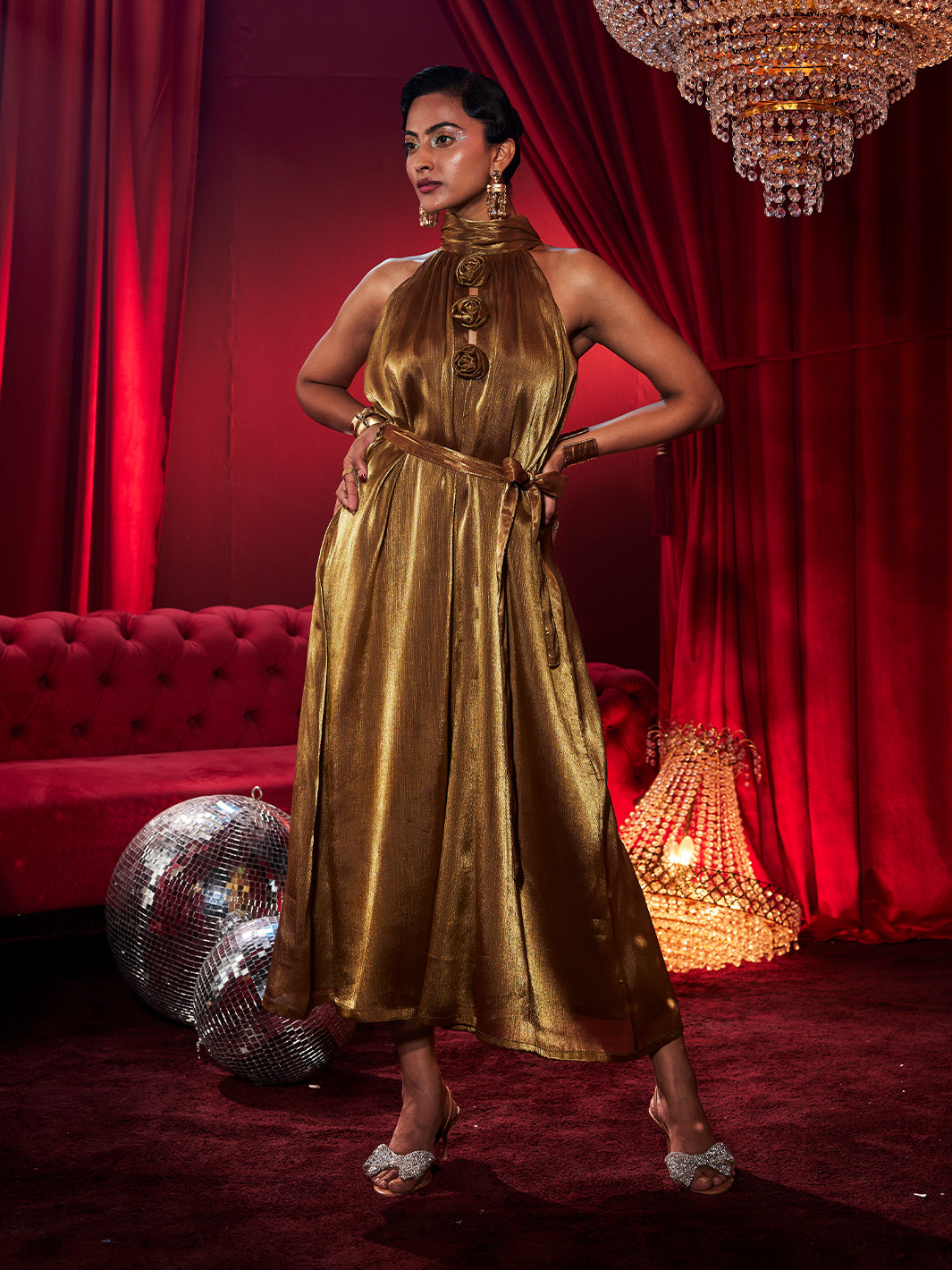 Mystic Rosette Halter Jumpsuit