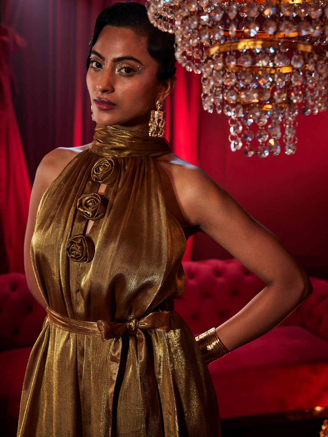 Mystic Rosette Halter Jumpsuit