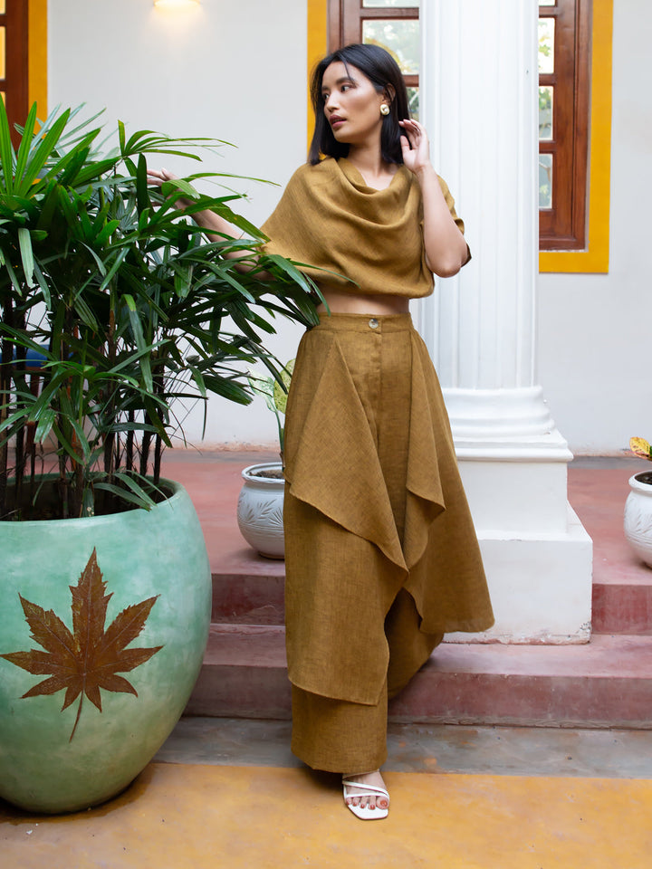 Mustard Color Layered Pant | House of Fett