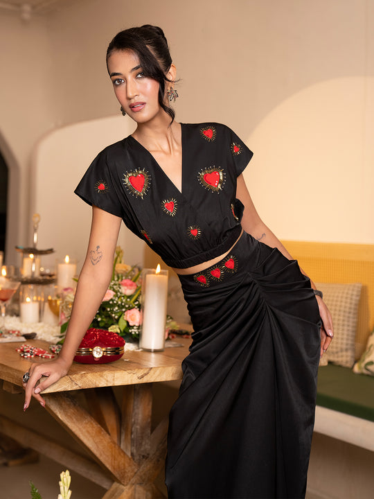 Hearts Embroidered Co-ord Set