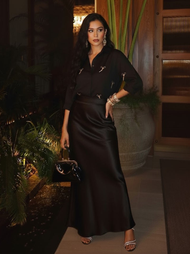 Maruchi Embroidered Bow Shirt