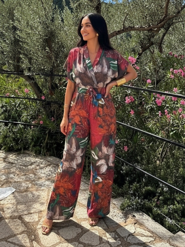 Bloom V-Neck Floral Jumpsuit