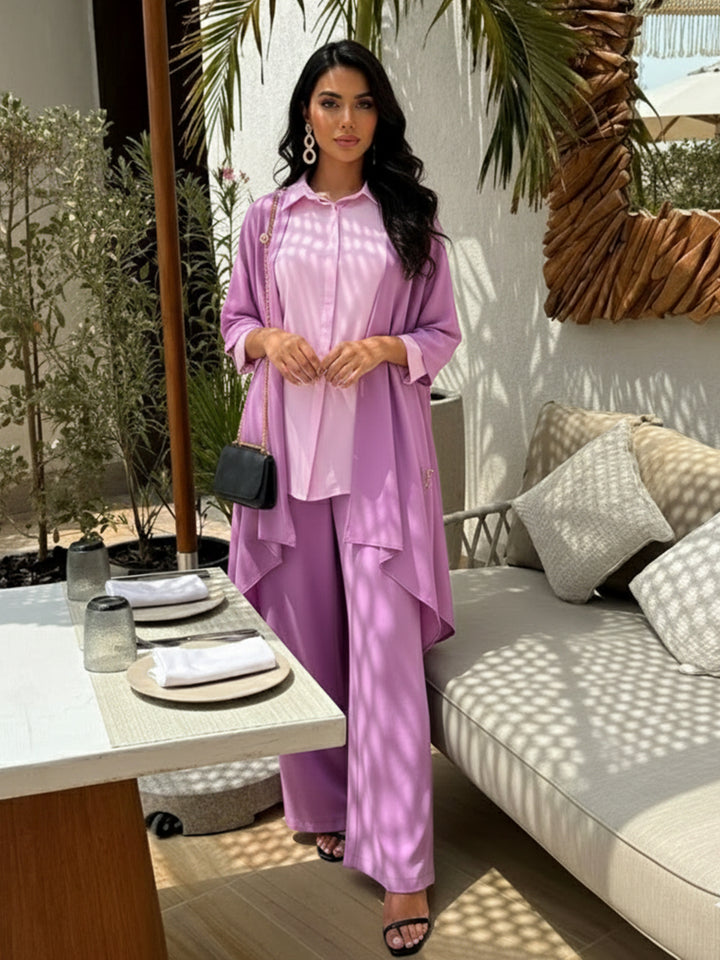 Lavendream Embroidered Cape Shirt