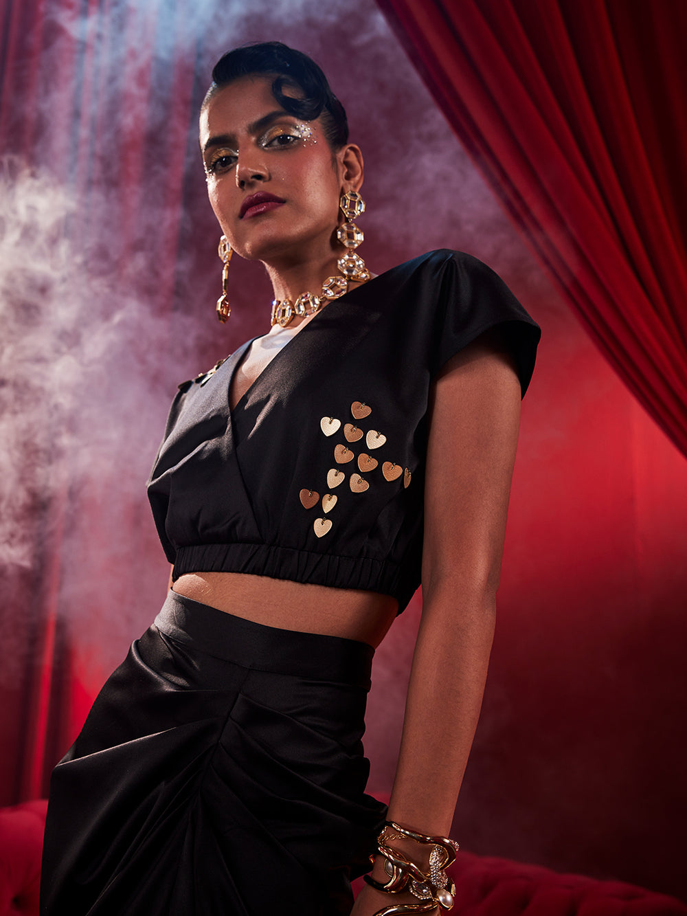 Golden Heart embroidered Co-ord Set