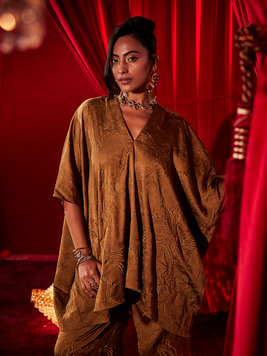 Ochre Embroidered Co-ord Set
