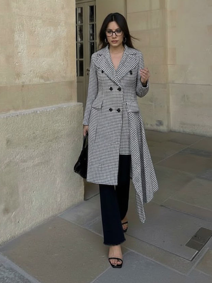 NORWAY COAT-WHITE CHECK