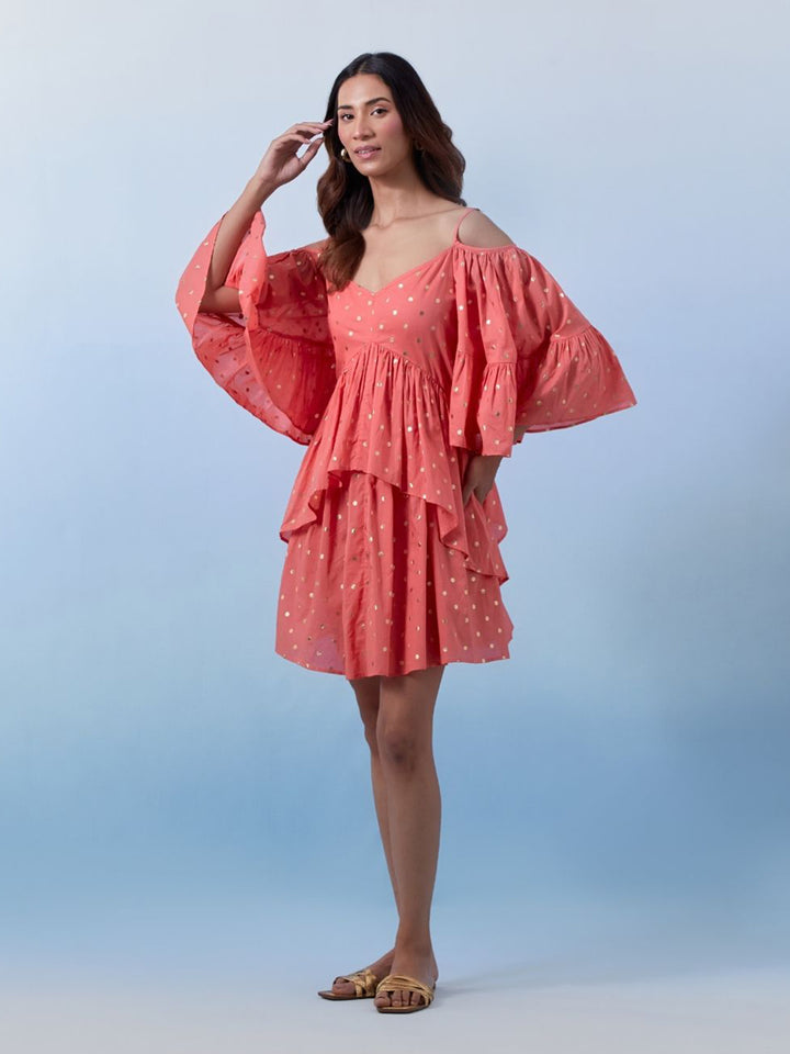 Mafushi Gold Short Cotton Dress