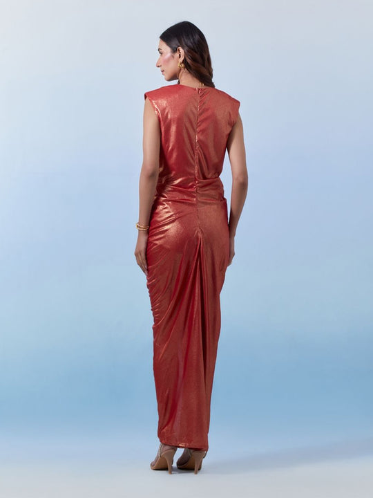 Miami Ruched Red Long Dress