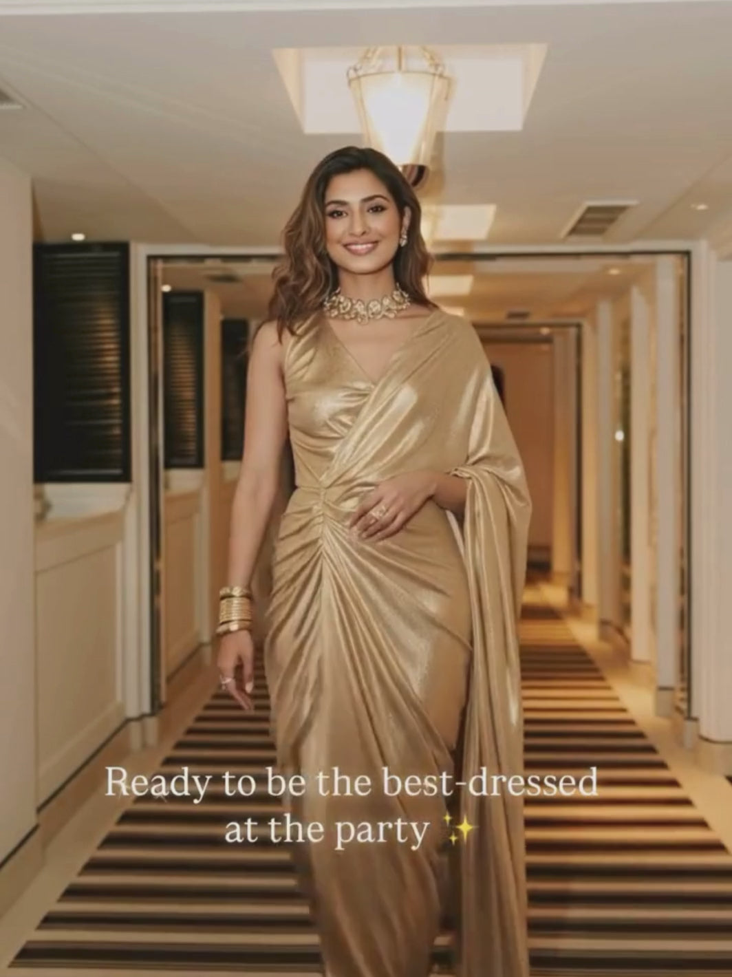 Medusa Golden Glam Gown