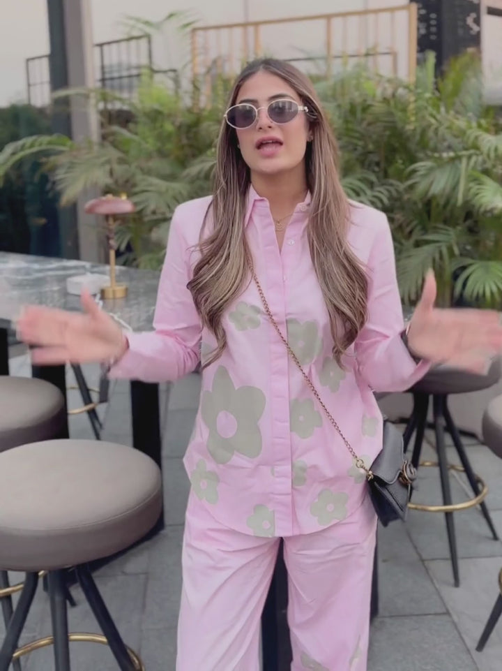 Blush Bloom Cotton Shirt