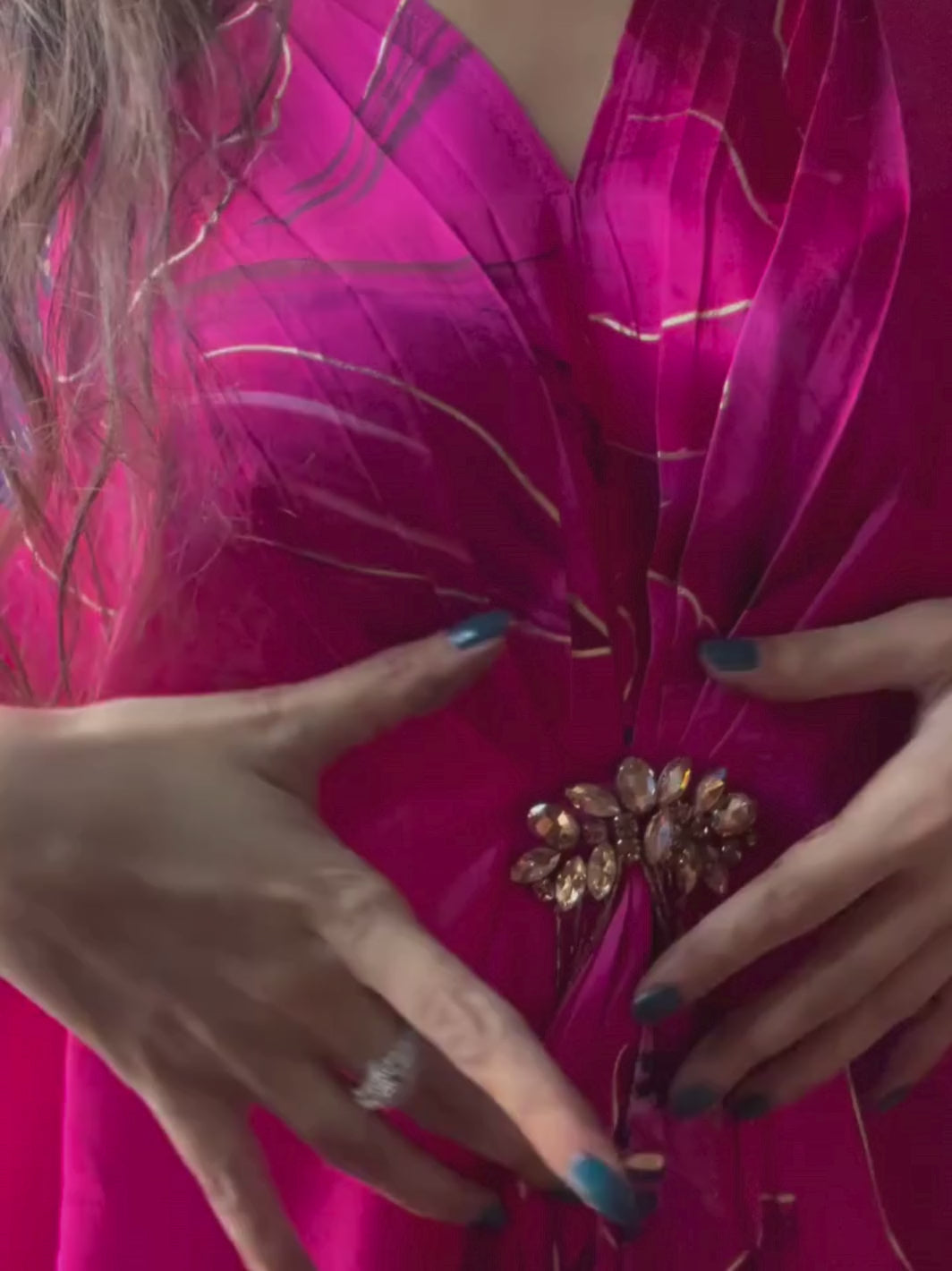 Diva Poppy Print Kaftan