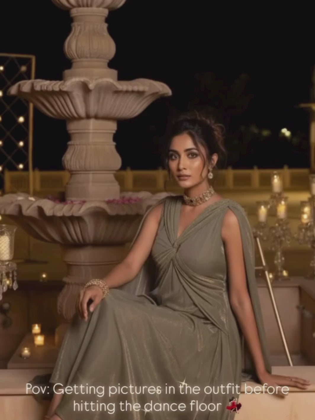 Donatella Golden Glow Evening Gown