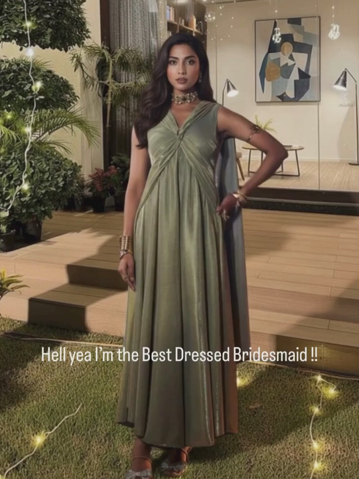 Donatella Golden Glow Evening Gown