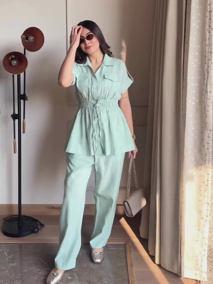 Pistachio Cotton Linen Shirt