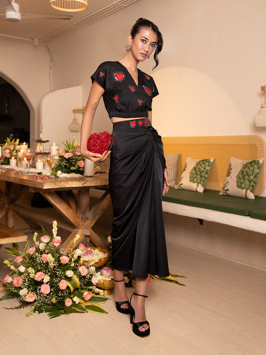Hearts Embroidered Co-ord Set