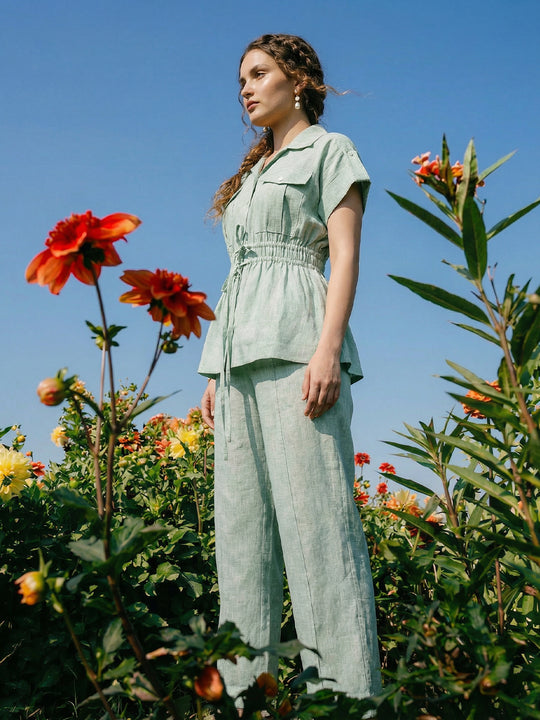Pistachio Two Piece Cotton Co-ord Set