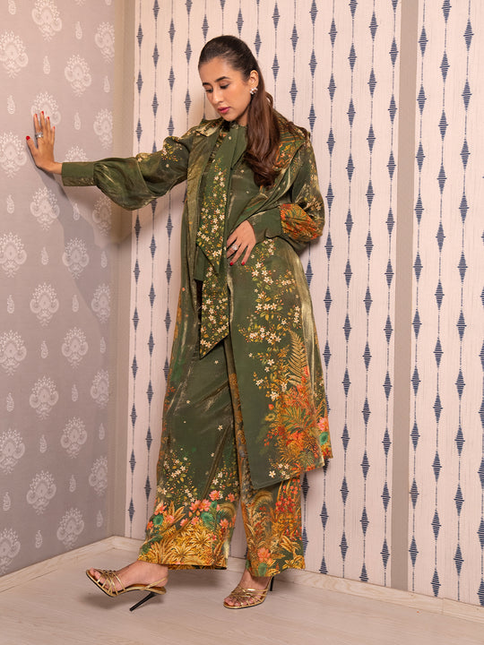 Kopa Shimmer Printed Pant and Cape