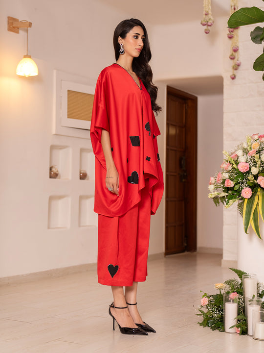 Crimson Play Kaftan with Pants Co-ord