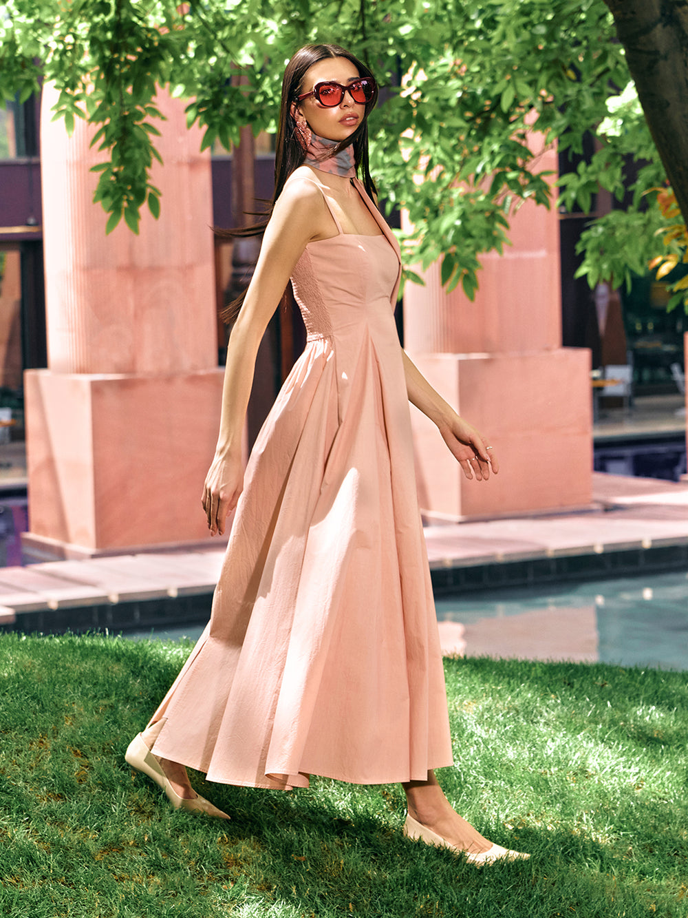 Strappy summer maxi