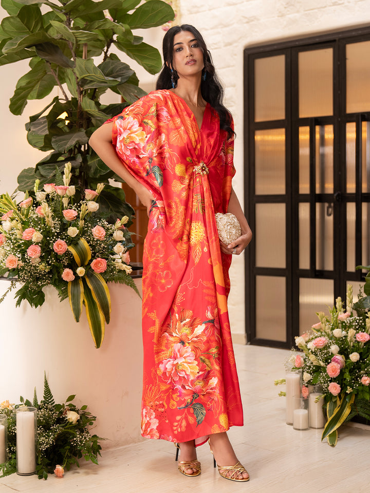 Pink Floral Kaftan