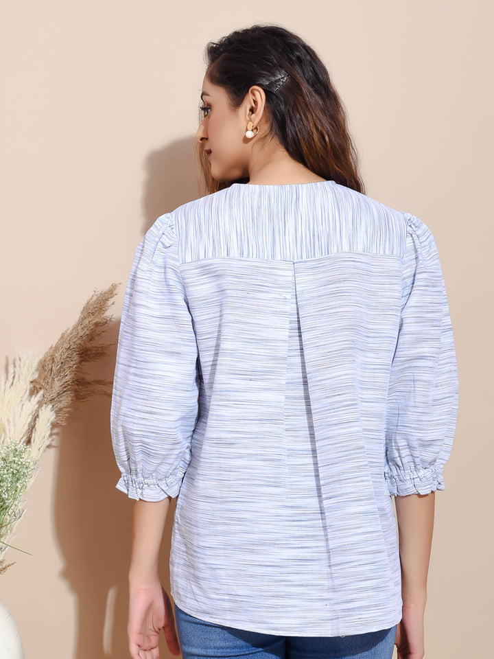 Stripe Linen Gerald Top 2