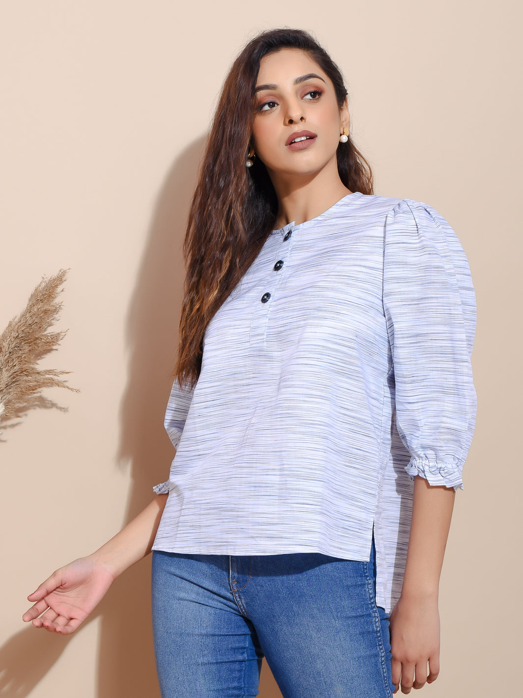 Stripe Linen Gerald Top 1