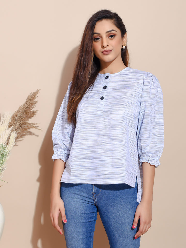 Stripe Linen Gerald Top 3