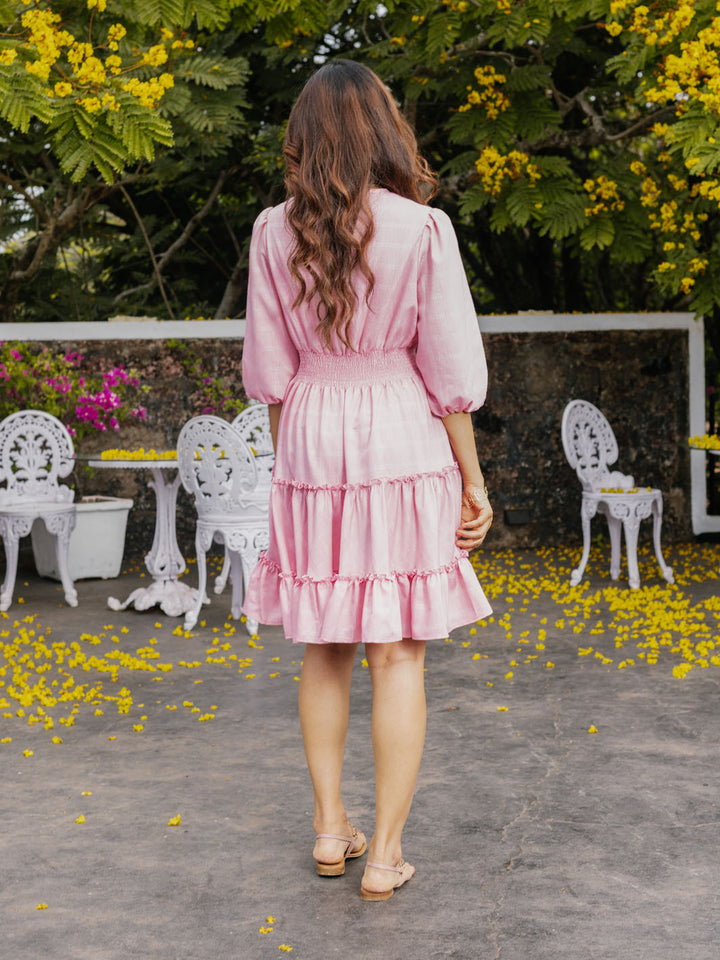 Lyon PINK Tiered Dress 5