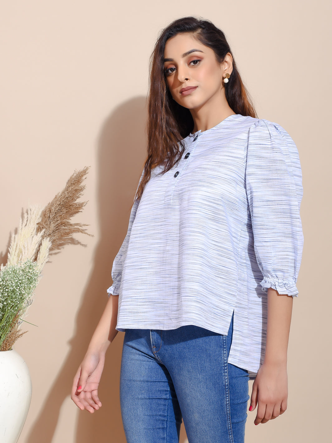 Stripe Linen Gerald Top 4