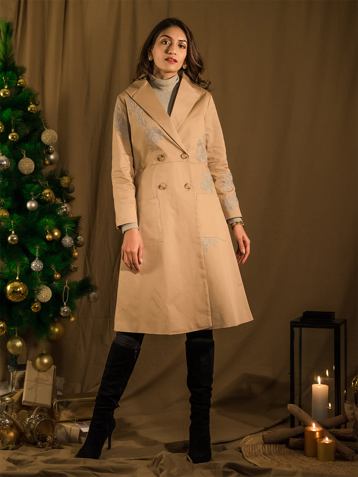 Regent Embroidered Trench Coat 1