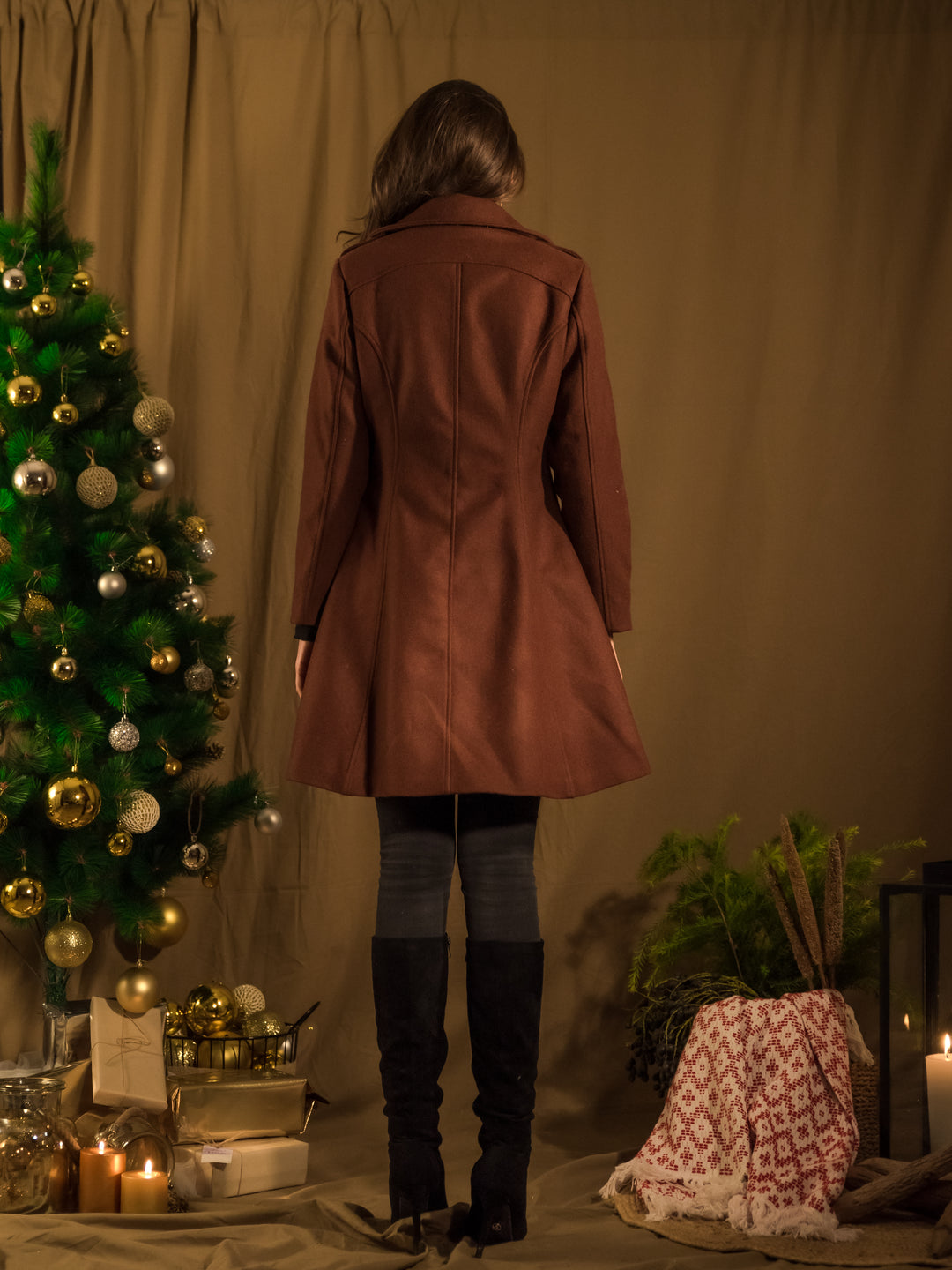 Bruno Brown Wool Coat 4